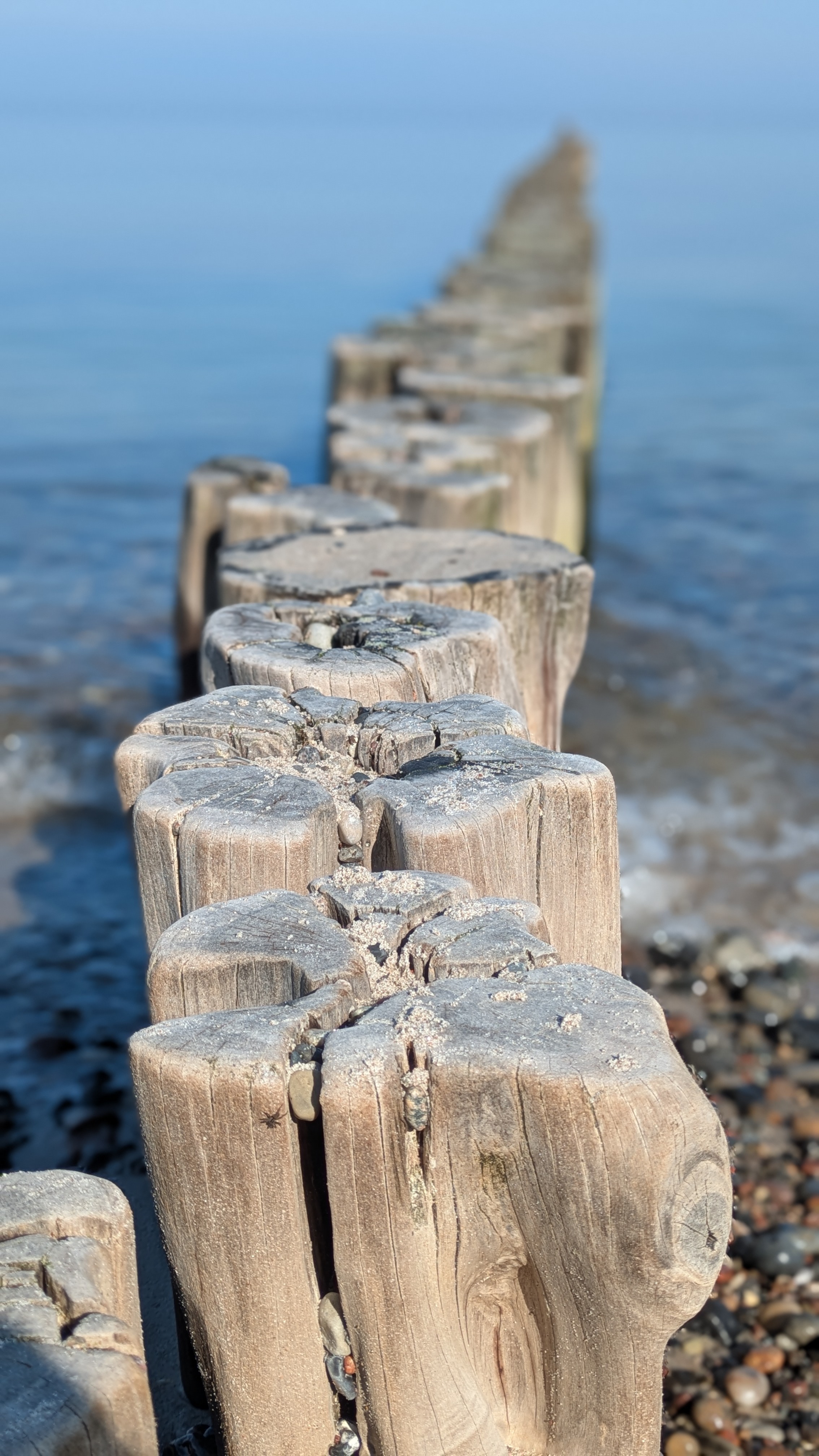 Buhnen am Strand von Warnemünde